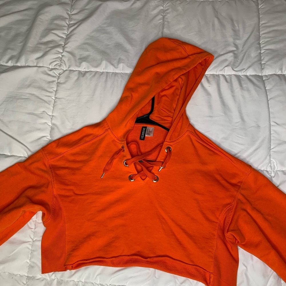 Cropped Orange Hoodie